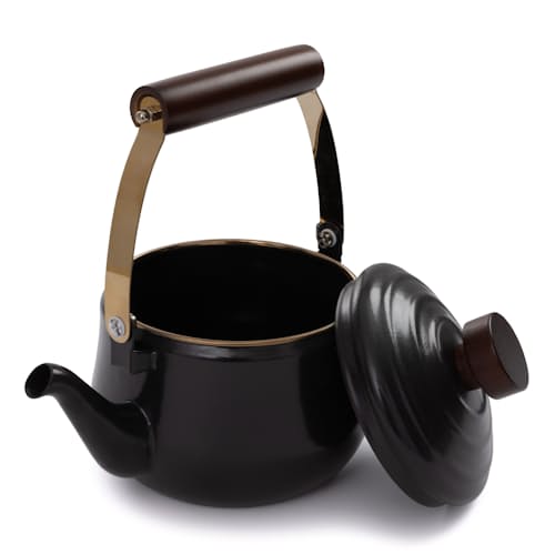 laydown image of Enamel Teapot