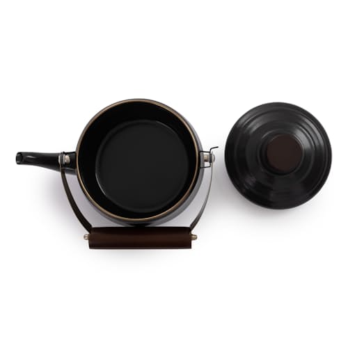 laydown image of Enamel Teapot