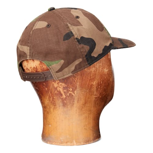 laydown image of Ripstop Woodland Camo Ball Hat