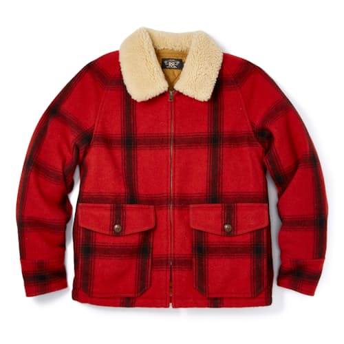 laydown image of Kaplan Shearling Field Jacket