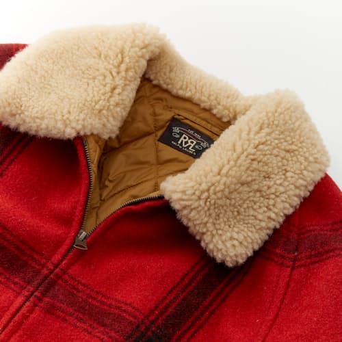 laydown detail image of Kaplan Shearling Field Jacket
