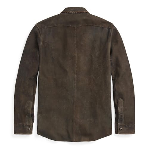 laydown image of Suede Frontier Western Shirt