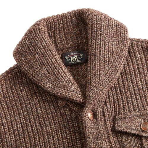 laydown image of Shawl Cardigan Sweater