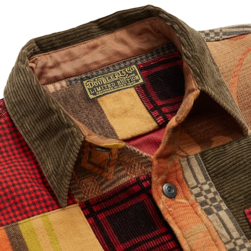 laydown image of Matlock Patchwork Workshirt