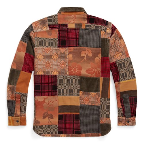laydown image of Matlock Patchwork Workshirt