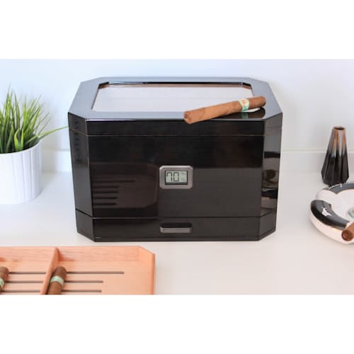 lifestyle image of Octodor Glass Top Humidor