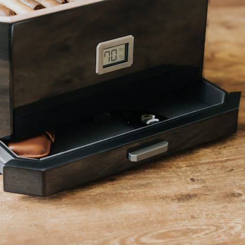 lifestyle image of Octodor Glass Top Humidor