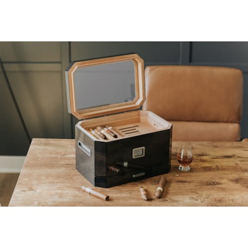 laydown image of Octodor Glass Top Humidor