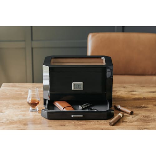 laydown image of Octodor Glass Top Humidor