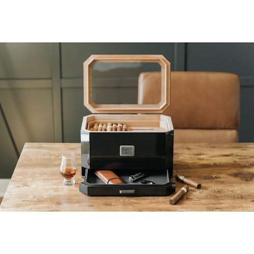 laydown image of Octodor Glass Top Humidor