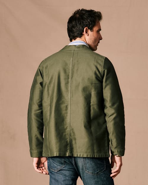 on model image of French Moleskin Work Jacket
