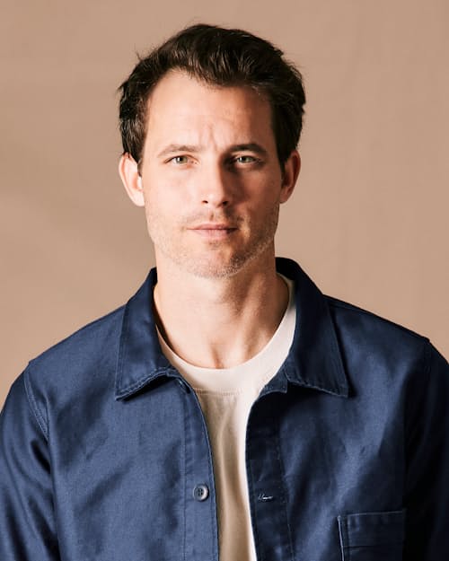on model image of French Moleskin Work Jacket