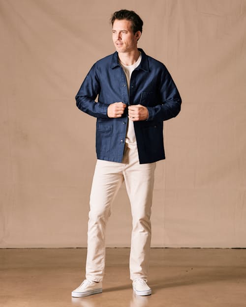 on model image of French Moleskin Work Jacket