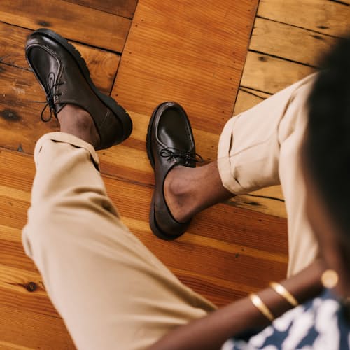 lifestyle image of Padror Leather Derby