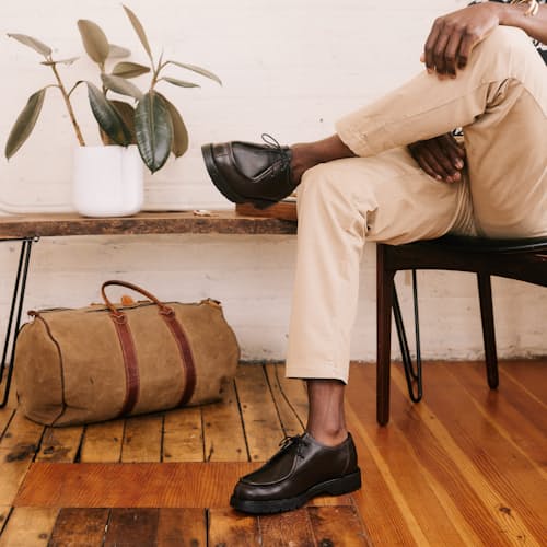 lifestyle image of Padror Leather Derby