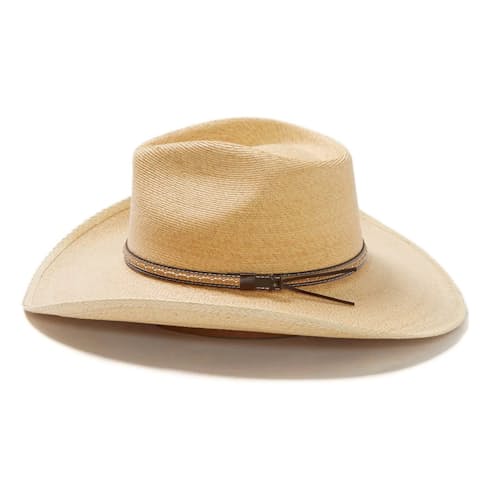 laydown image of Sawmill Palm Leaf Western Hat