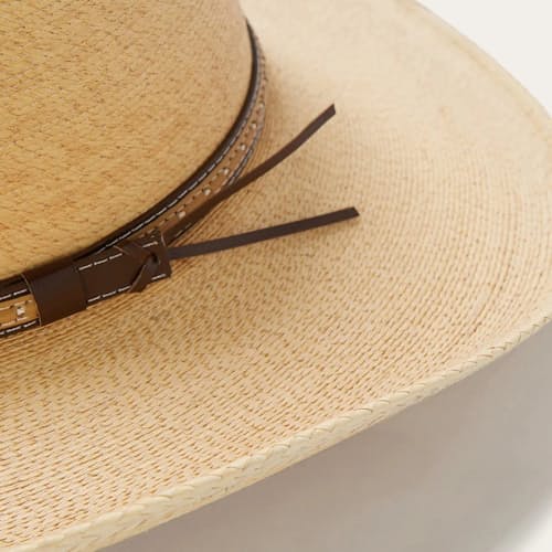 lifestyle image of Sawmill Palm Leaf Western Hat