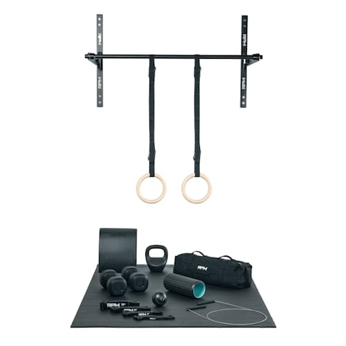 laydown image of Elevated Gym Kit - Novice - Adjustable Pull-Up Bar
