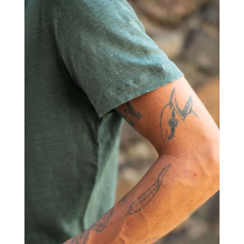 lifestyle image of The Sun Linen T-Shirt