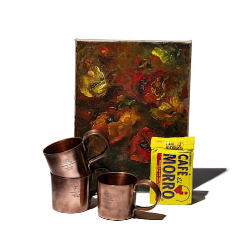 laydown image of Heavy Copper Mug