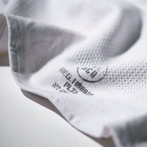 laydown image of Waffle Weave Cotton Towel - Face