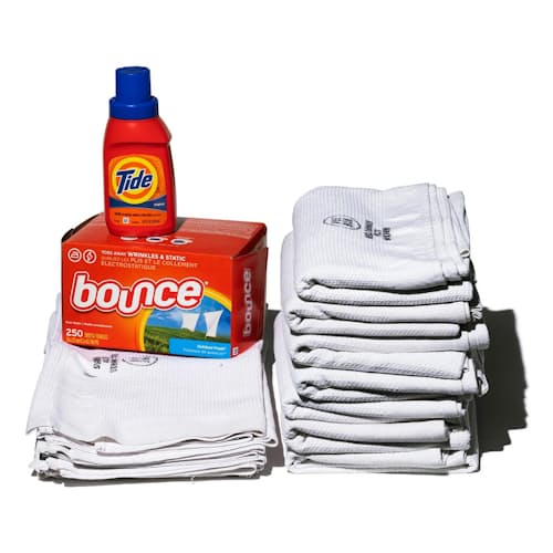laydown image of Waffle Weave Cotton Towel - Face