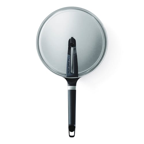 laydown image of Oven-Safe Skillet + Stainless Steel Lid - 9.4"