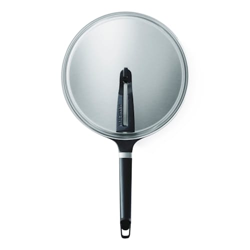 laydown image of Oven-Safe Skillet + Stainless Steel Lid - 11"