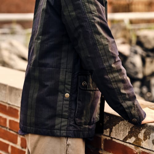 lifestyle image of Special Edition Halley Stevensons Waxed Hudson Jacket
