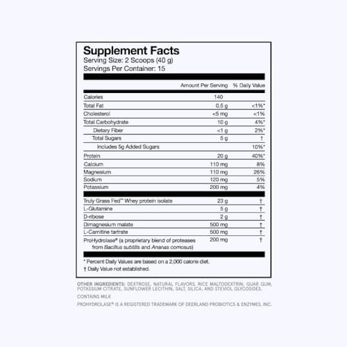 laydown image of Recovery Post Workout Protein & Carbs - Vanilla