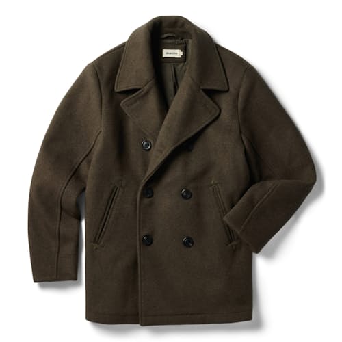laydown image of Mariner Wool Peacoat