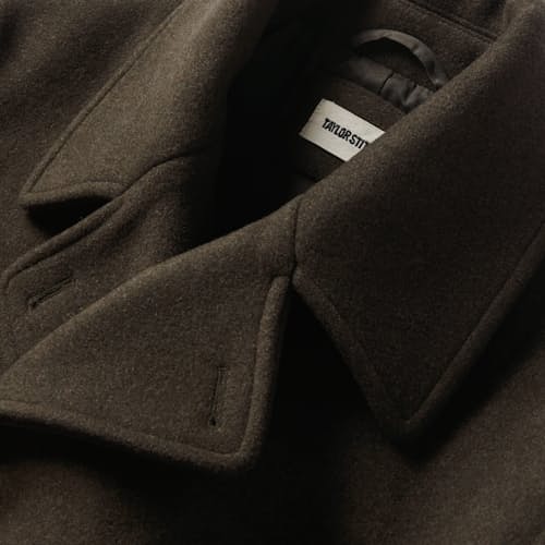 laydown image of Mariner Wool Peacoat