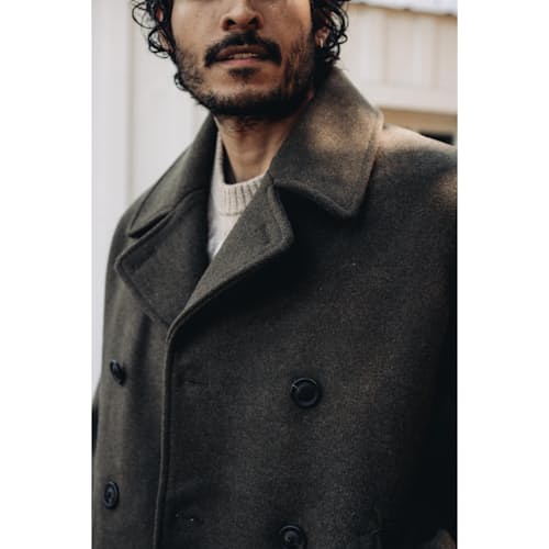 laydown image of Mariner Wool Peacoat
