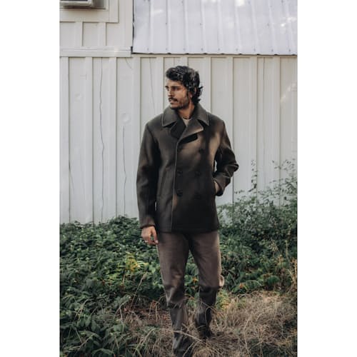 laydown image of Mariner Wool Peacoat