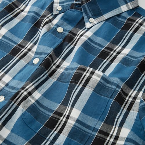 lifestyle image of Featherweight Plaid Button Down Shirt
