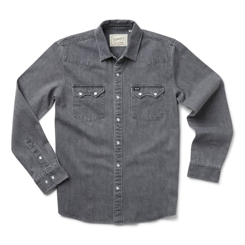 laydown image of Dust Up Denim Snapshirt