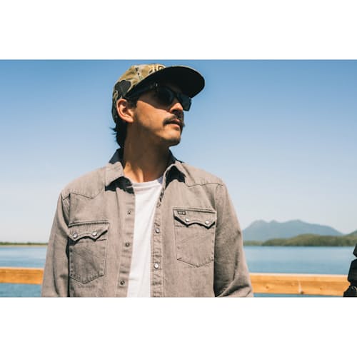 lifestyle image of Dust Up Denim Snapshirt