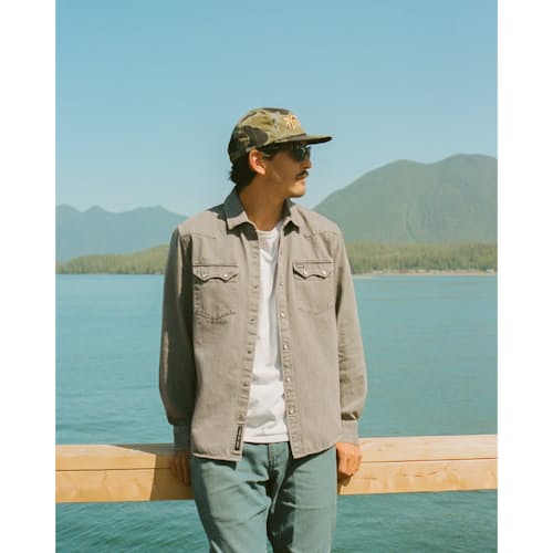 lifestyle image of Dust Up Denim Snapshirt