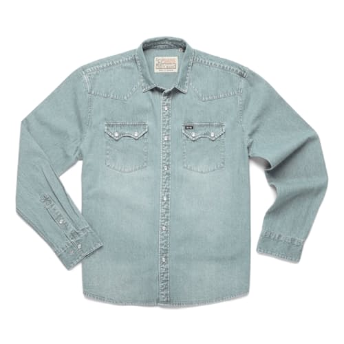 laydown image of Dust Up Denim Snapshirt
