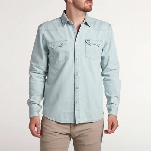 lifestyle image of Dust Up Denim Snapshirt