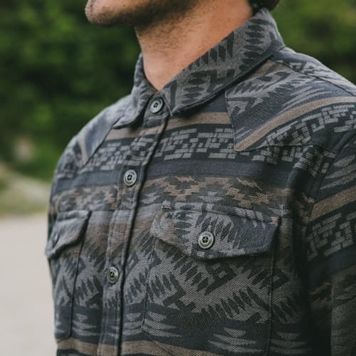 lifestyle image of Sheridan Western Jacquard Shirt