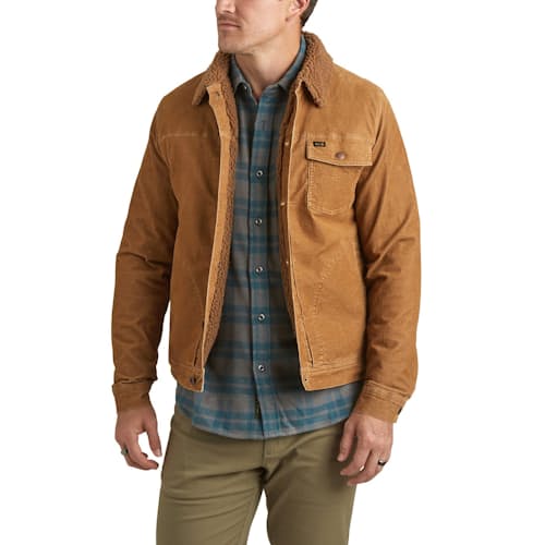 on model image of Corduroy Depot Sherpa Jacket