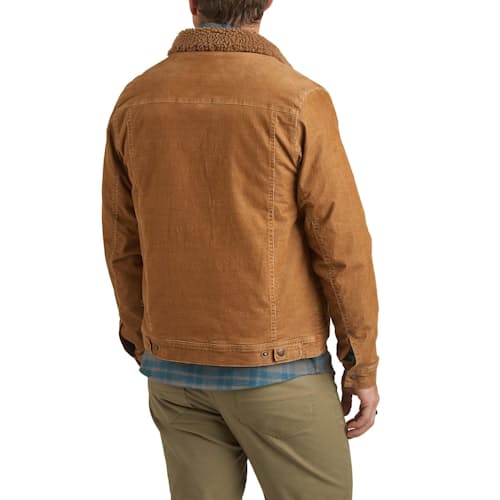 on model image of Corduroy Depot Sherpa Jacket