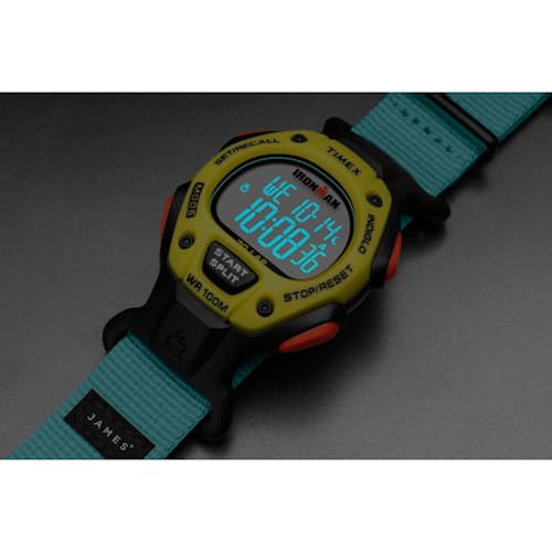 laydown image of Timex Ironman x The James Brand Watch