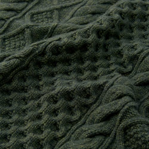 lifestyle image of Aran Cable Knit Crewneck Sweater