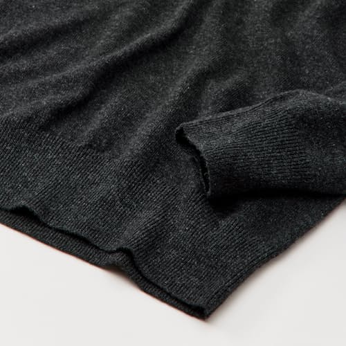 laydown detail image of Classic Cashmere Quarter Zip Sweater