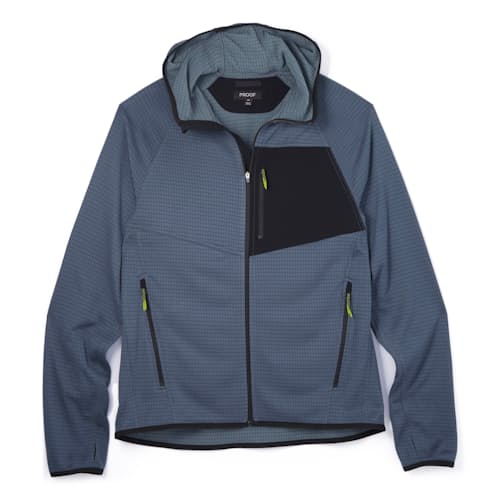 laydown image of Trail Grid Fleece Full Zip Hoodie