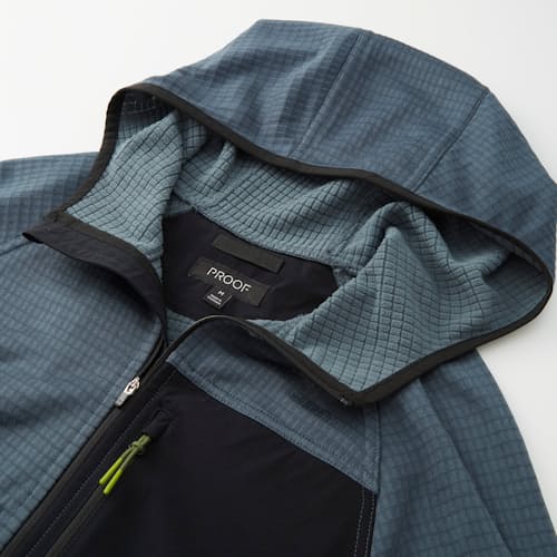 lifestyle image of Trail Grid Fleece Full Zip Hoodie
