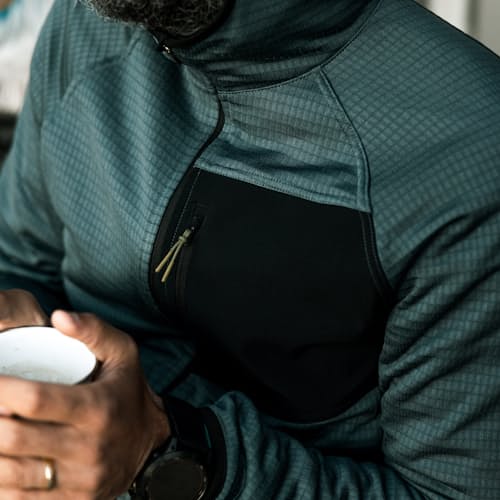 lifestyle image of Trail Grid Fleece Full Zip Hoodie