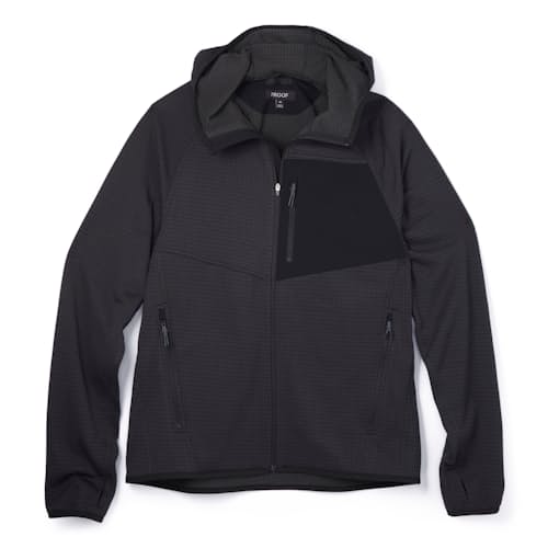 laydown image of Trail Grid Fleece Full Zip Hoodie